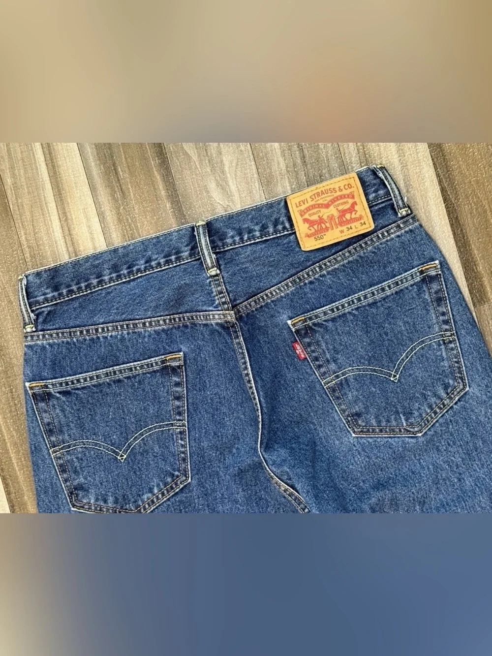 Levi's 550 Men's Relaxed Fit Jeans - Blue 34 X 34 Excellent Condition
